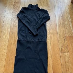 Ann Taylor black sweater turtleneck dress XSP